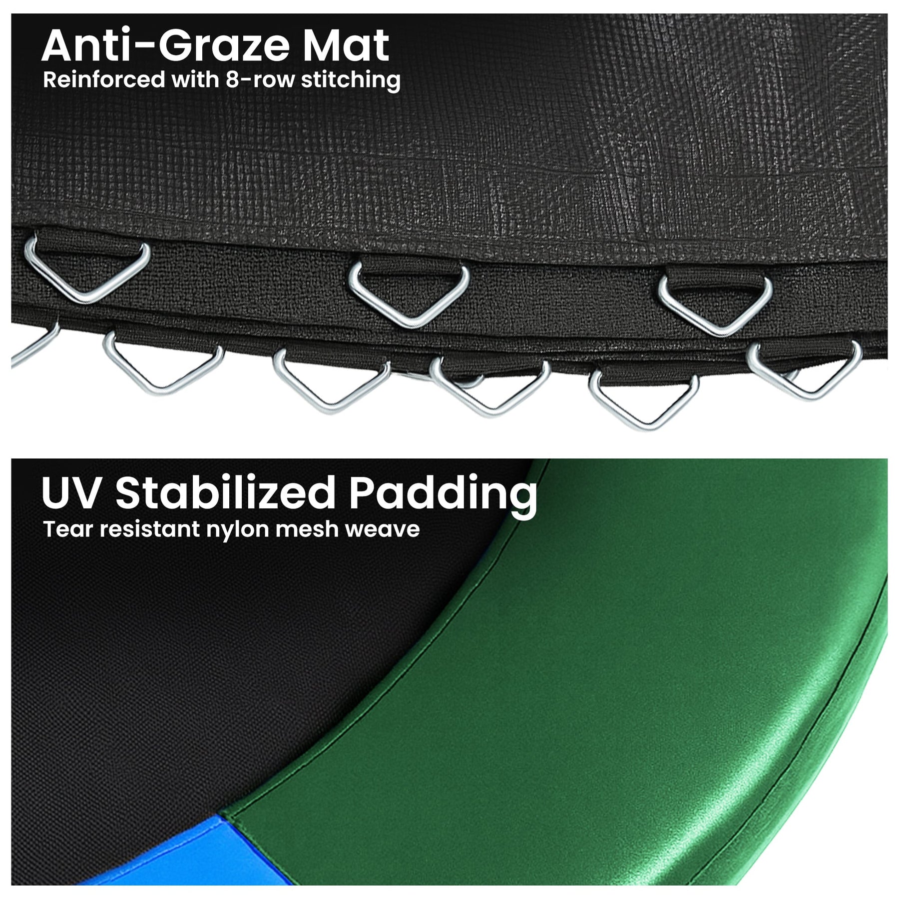 Kahuna Rainbow 8ft Anti-Graze Trampoline Mat & Safety Pad Set
