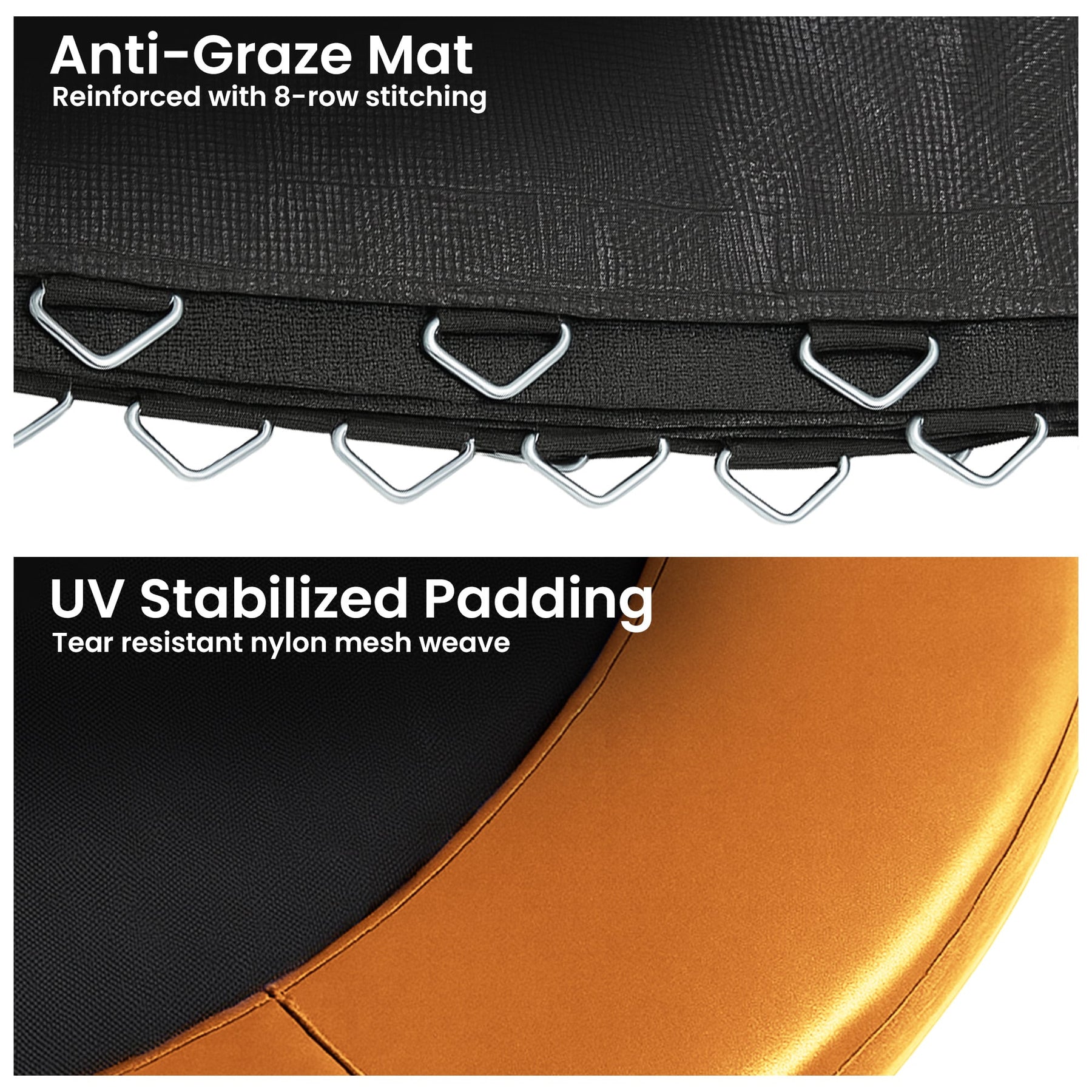Kahuna Orange 10ft Anti-Graze Trampoline Mat & Safety Pad Set