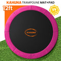 Kahuna Pink 12ft Anti-Graze Trampoline Mat & Safety Pad Set