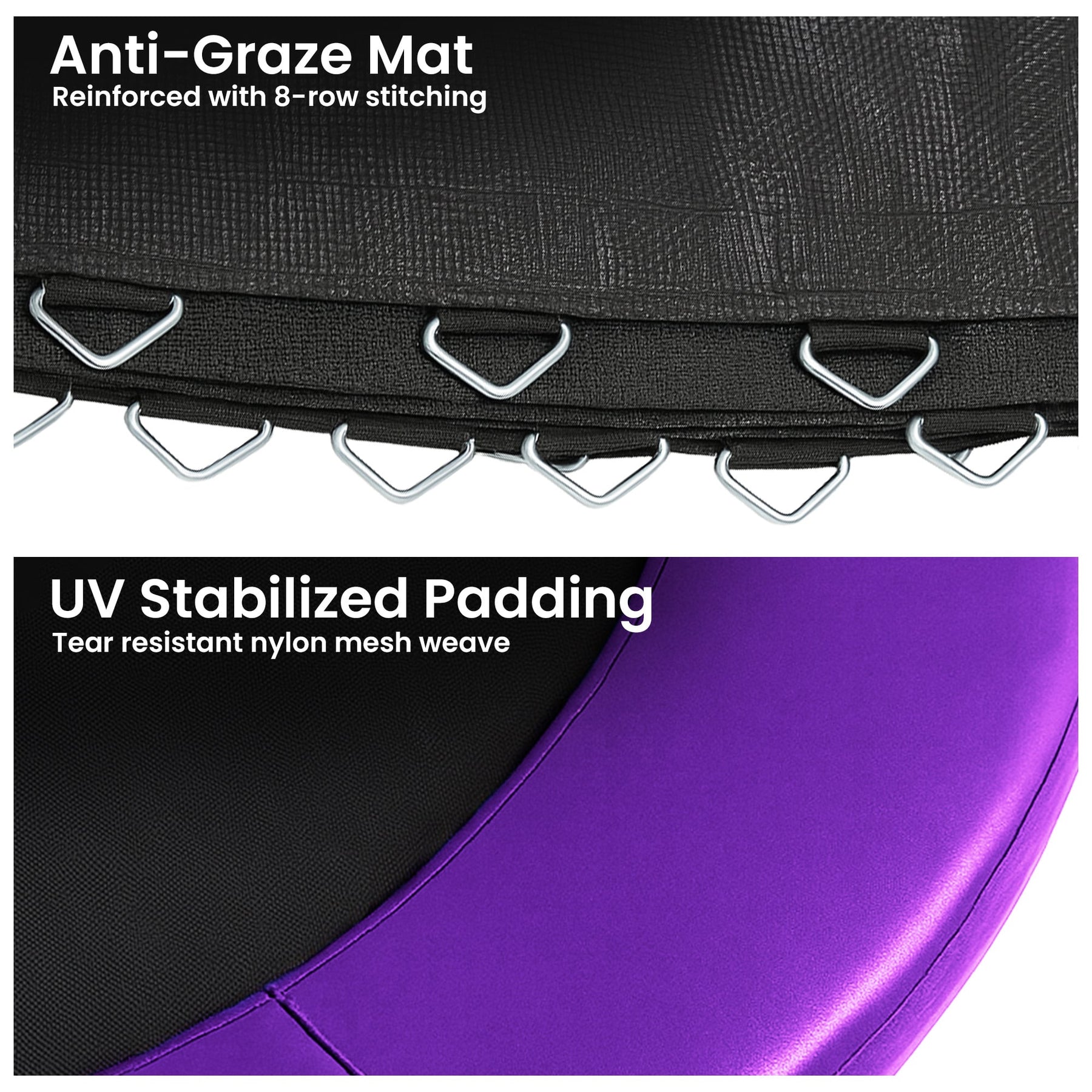 Kahuna Purple 12ft Anti-Graze Trampoline Mat & Safety Pad Set