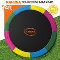 Kahuna Rainbow 14ft Replacement Trampoline Mat & Safety Pad Set