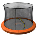 Kahuna Orange 6ft Trampoline Safety Pad & Net Set with Double-Lock Entry