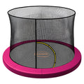 Kahuna Pink 8ft Trampoline Safety Pad & Net Set with Double-Lock Entry