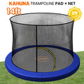 Kahuna Blue 14ft Trampoline Safety Net & Pad Set for 12-Pole Models