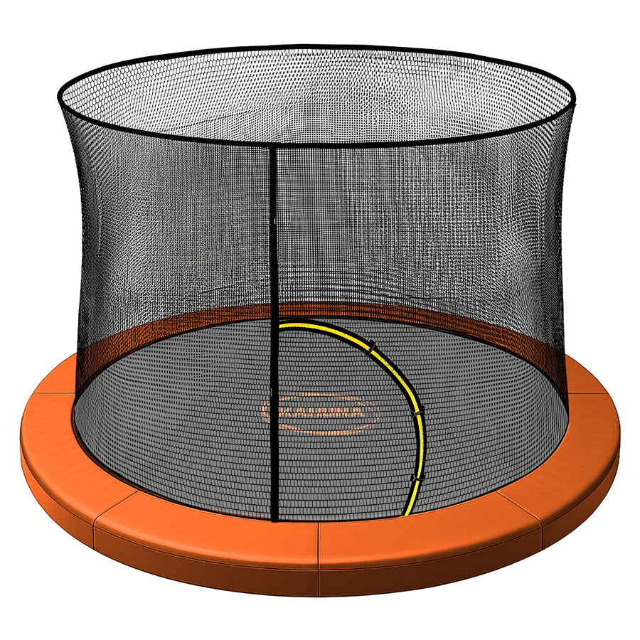 Kahuna Orange 14ft Trampoline Safety Pad & Net Set