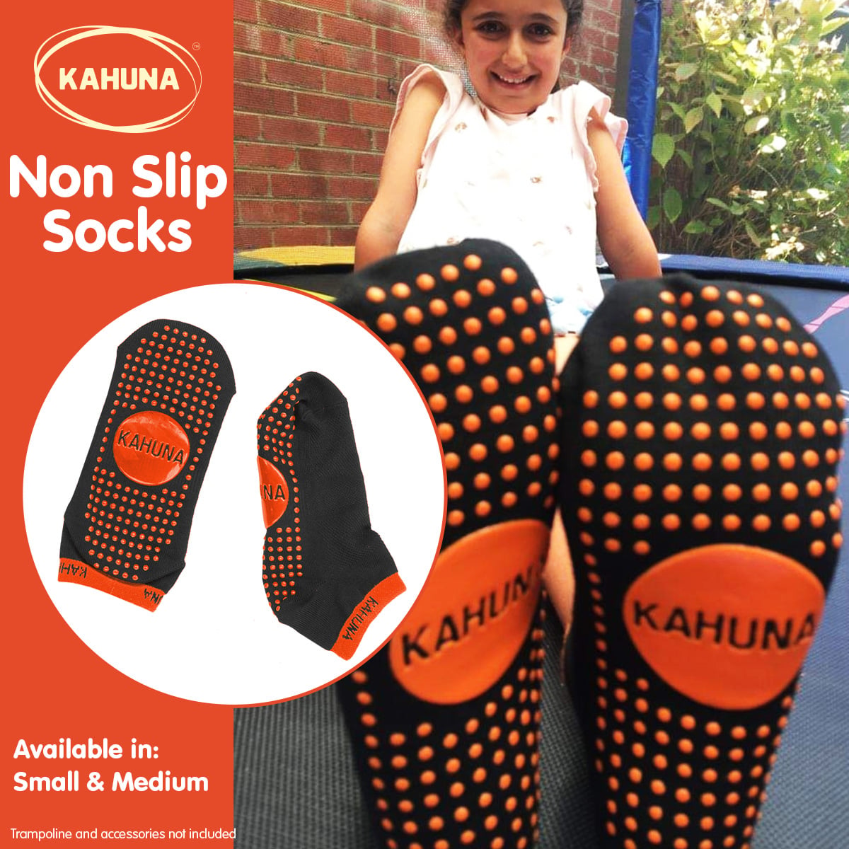 Kahuna Kids Anti-Slip Trampoline Socks - Medium