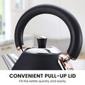 Pronti 1.7L Kettle - Rose Trim Stainless Steel, Black - SuperSaverAU - view 4