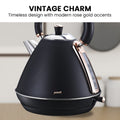 Pronti 1.7L Kettle - Rose Trim Stainless Steel, Black - SuperSaverAU - view 5