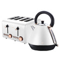 Pronti Rose Trim Collection Toaster & Kettle Bundle - White - SuperSaverAU - view 1