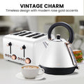 Pronti Rose Trim Collection Toaster & Kettle Bundle - White - SuperSaverAU - view 5