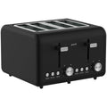 Pronti Silver Noir 4 Slice Toaster & 1.7L Kettle Bundle