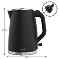 Pronti Silver Noir 4 Slice Toaster & 1.7L Kettle Bundle
