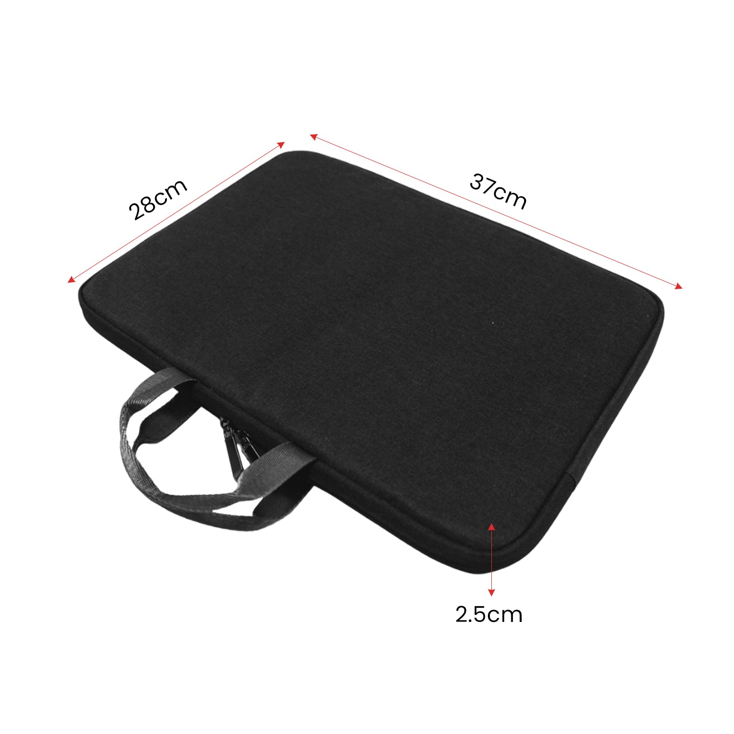 Klika Water-Resistant Laptop Sleeve Bag for 13.3” Laptops, Black, Lightweight - SuperSaverAU - view 3