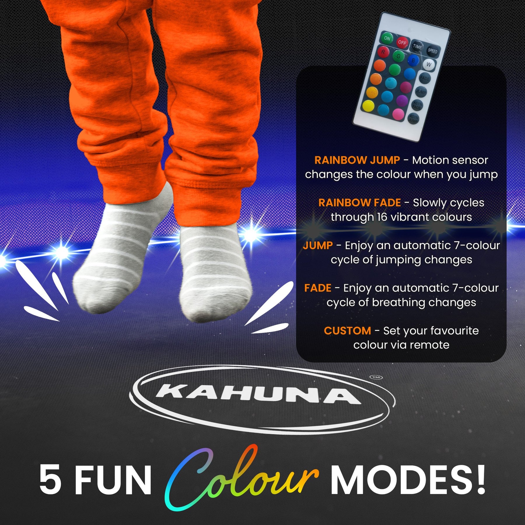 Kahuna LED Kit Suits 14ft-16ft Trampolines Multi-Colour Smart Motion Sensor Lighting with 16 colours - SuperSaverAU - view 7