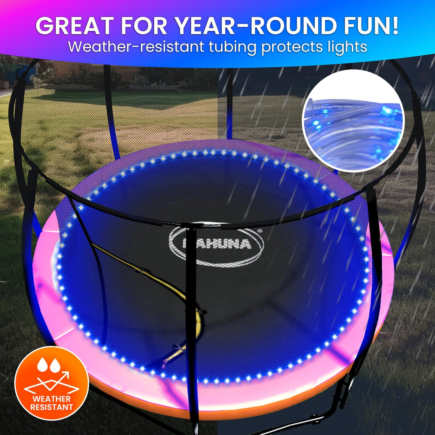 Kahuna LED Kit Suits 6ft-8ft Trampolines Multi-Colour Smart Motion Sensor Lighting with 16 colours - SuperSaverAU - view 7