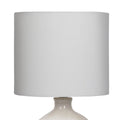 Sarantino Cream Ceramic Table Lamp with Antique Herringbone Pattern, 1x - SuperSaverAU - view 3