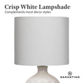 Sarantino Cream Ceramic Table Lamp with Antique Herringbone Pattern, 1x - SuperSaverAU - view 4