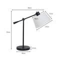 Sarantino Adjustable Metal Table Lamp, Black, 15-Degree Swing, Rust-Resistant - SuperSaverAU - view 2