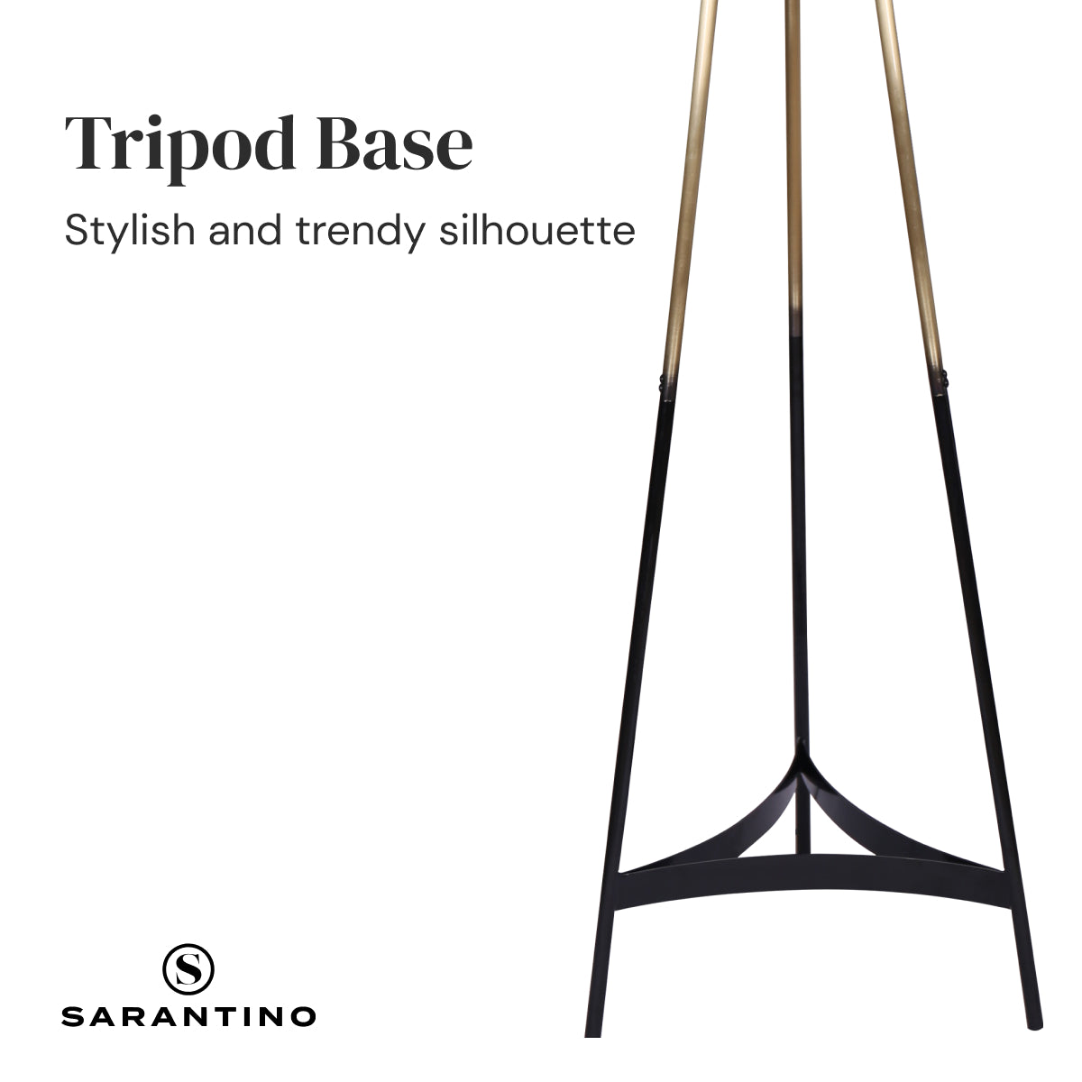 Sarantino Gradient Finish Tripod Floor Lamp - Elegant Home Decor - SuperSaverAU - view 2