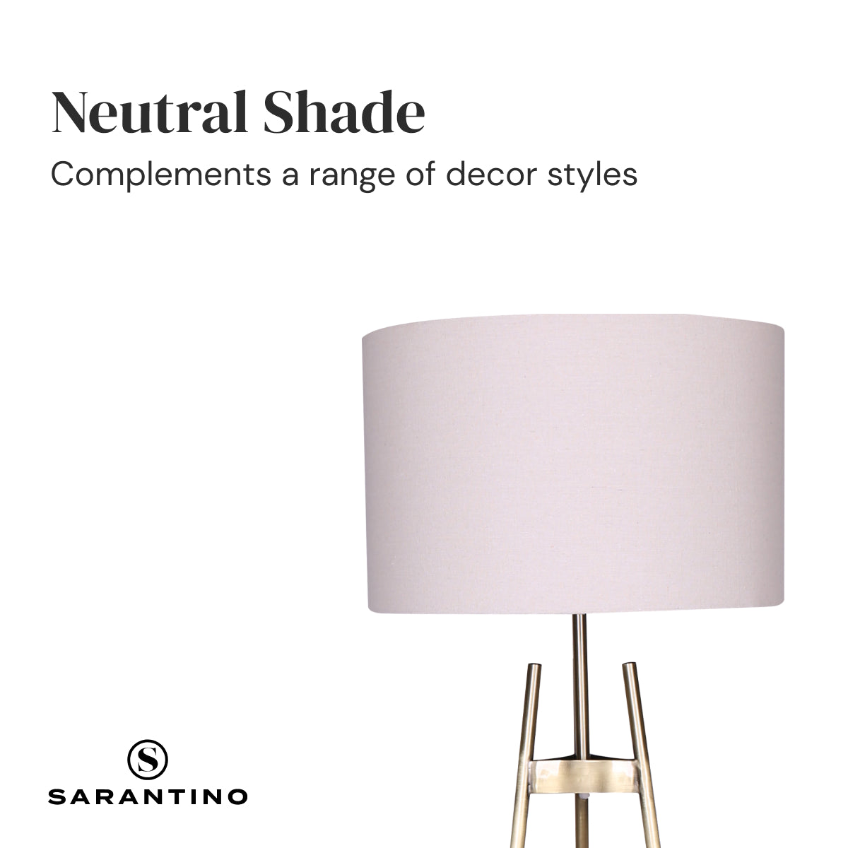 Sarantino Gradient Finish Tripod Floor Lamp - Elegant Home Decor - SuperSaverAU - view 9