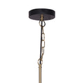 Sarantino Matte Black and Gold Pendant Light, Adjustable 60-140cm, 20x75cm - SuperSaverAU - view 5