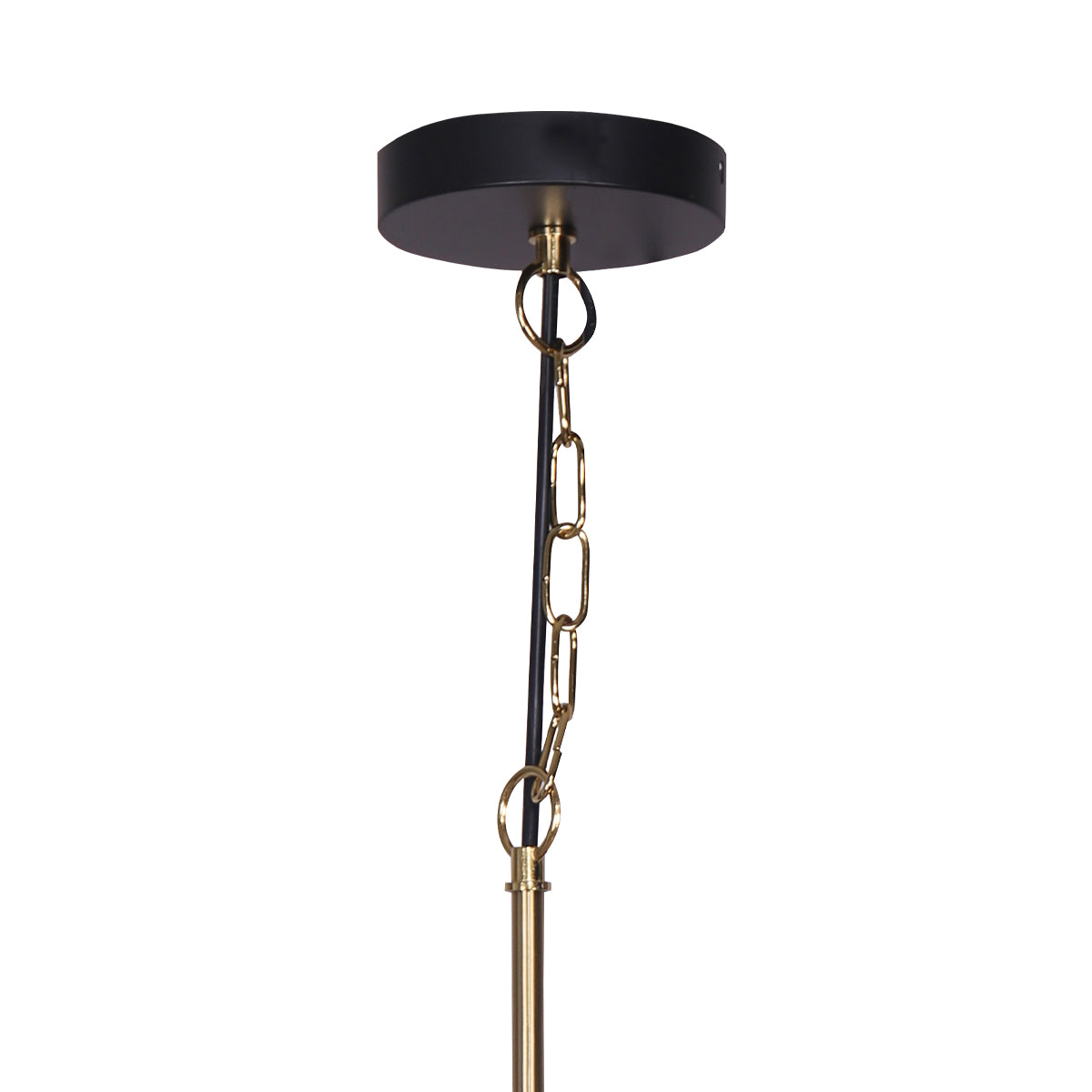 Sarantino Matte Black and Gold Pendant Light, Adjustable 60-140cm, 20x75cm - SuperSaverAU - view 5