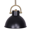 Sarantino Matte Black and Gold Pendant Light, Adjustable 60-140cm, 20x75cm - SuperSaverAU - view 6