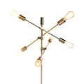 Premium Sarantino 6-Light Metal Sputnik Floor Lamp - Antique Brass