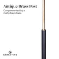 Premium Sarantino 6-Light Metal Sputnik Floor Lamp - Antique Brass