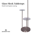 Sarantino Floor Lamp with Glass Shelves, 44 x 35 x 167.5cm, Space-Saving Design - SuperSaverAU - view 2