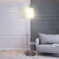 Sarantino Floor Lamp with Glass Shelves, 44 x 35 x 167.5cm, Space-Saving Design - SuperSaverAU - view 6