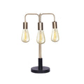 Sarantino Industrial Table Lamp 49cm with 3 Exposed Bulbs & Rotary Switch - SuperSaverAU - view 1