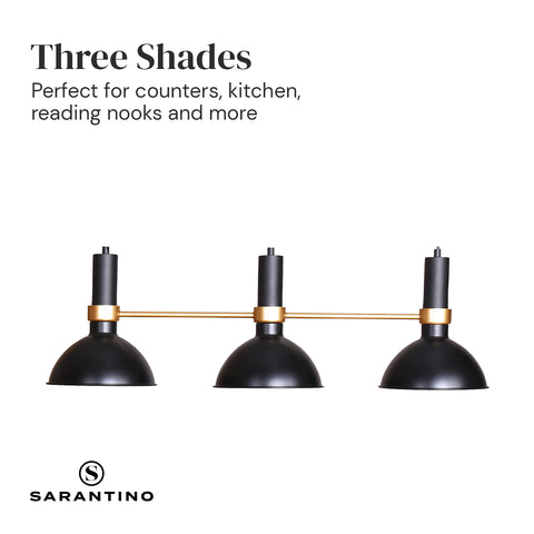 Sarantino 3-Light Adjustable Pendant Lamp 80x20x27~120cm, Elegant Design - SuperSaverAU - view 1