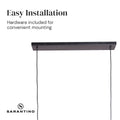 Sarantino 3-Light Adjustable Pendant Lamp 80x20x27~120cm, Elegant Design - SuperSaverAU - view 5