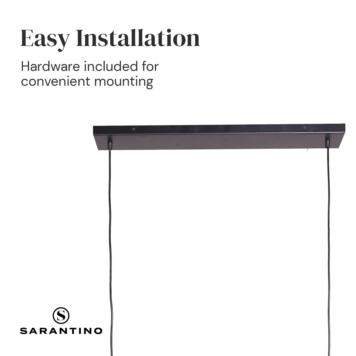 Sarantino 3-Light Adjustable Pendant Lamp 80x20x27~120cm, Elegant Design - SuperSaverAU - view 5