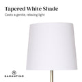Sarantino Metal Floor Lamp, Antique Brass Finish, 36 x 36 x 163cm, Cream Shade - SuperSaverAU - view 5