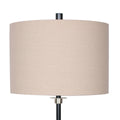 Sarantino Black Metal Table Lamp with Linen Shade - Elegant Design - SuperSaverAU - view 2