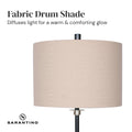 Sarantino Black Metal Table Lamp with Linen Shade - Elegant Design - SuperSaverAU - view 6