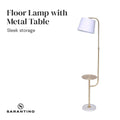 Sarantino Marble & Metal End Table Lamp - Adjustable Height - SuperSaverAU - view 3