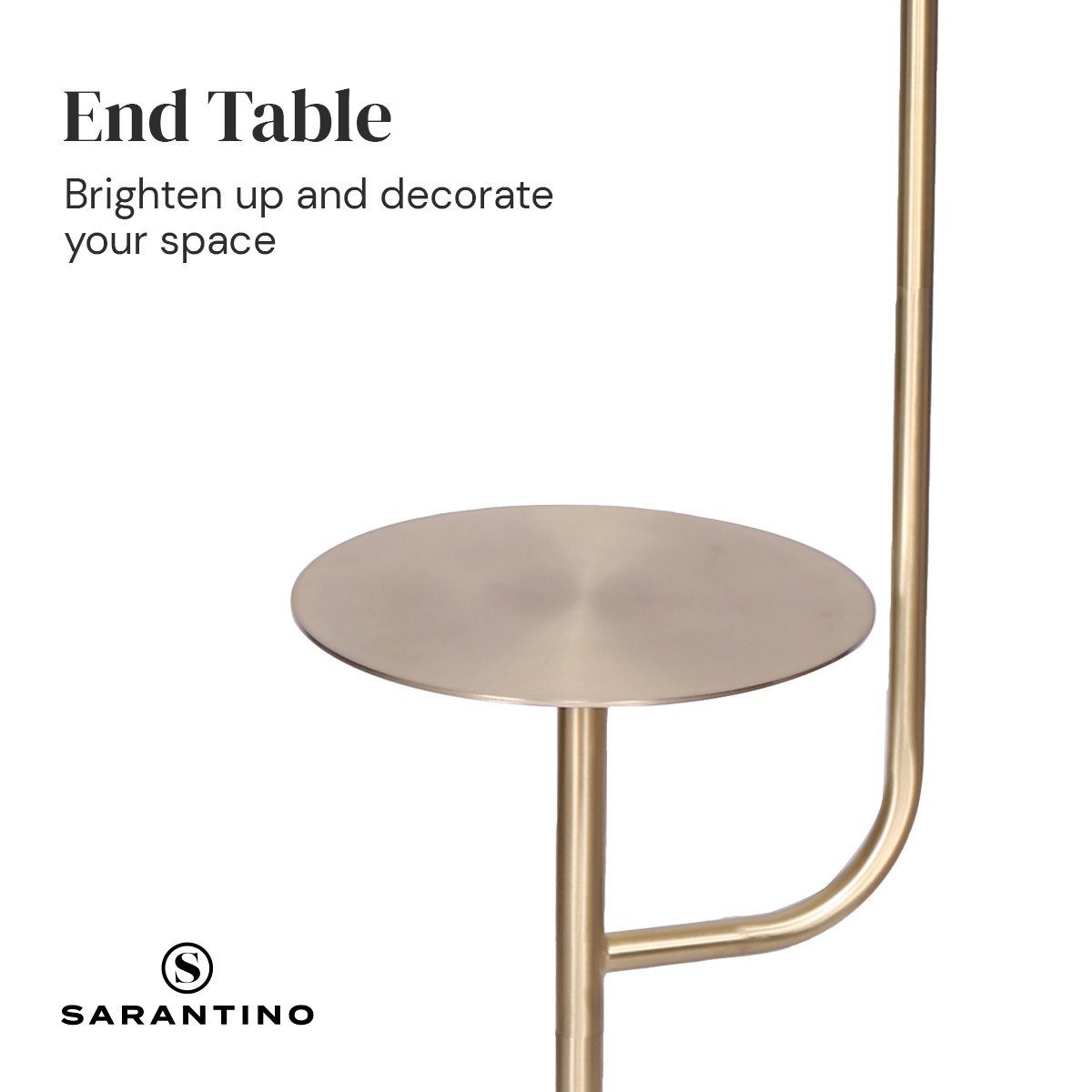 Sarantino Marble & Metal End Table Lamp - Adjustable Height - SuperSaverAU - view 4