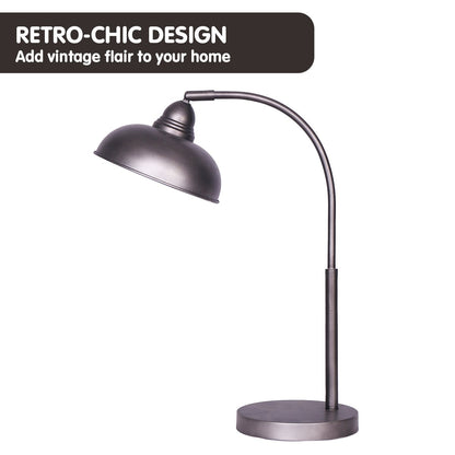 Sarantino Industrial Adjustable Task Table Lamp - Dark Grey Finish
