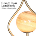Sarantino Sculptural Orange Glass Table Lamp with White Marble Base - SuperSaverAU - view 2