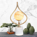 Sarantino Sculptural Orange Glass Table Lamp with White Marble Base - SuperSaverAU - view 5
