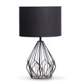 Sarantino Geometric Table Lamp, Black Shade, 32x32x52cm, Lightweight Design - SuperSaverAU - view 1