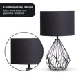 Sarantino Geometric Table Lamp, Black Shade, 32x32x52cm, Lightweight Design - SuperSaverAU - view 3