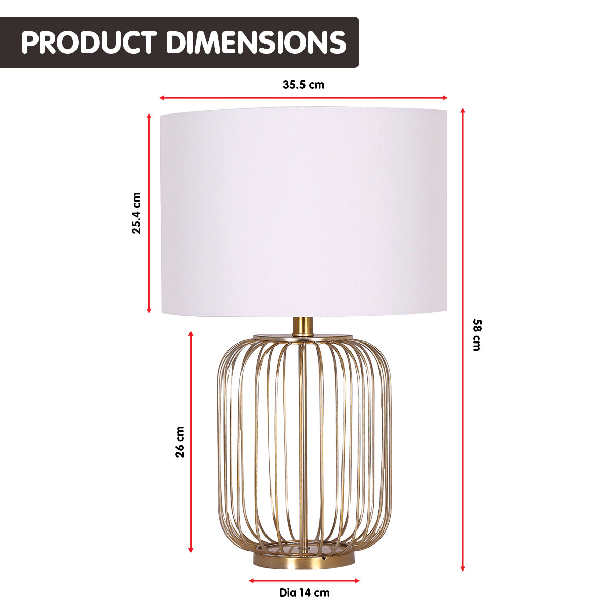 Sarantino Rose Gold Table Lamp with Linen Drum Shade - Elegant Design