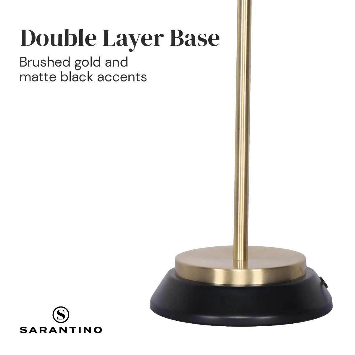 Sarantino Brass Finish Table Lamp - 35.5x18x53cm, Unique Shade, Assembly Required - SuperSaverAU - view 1
