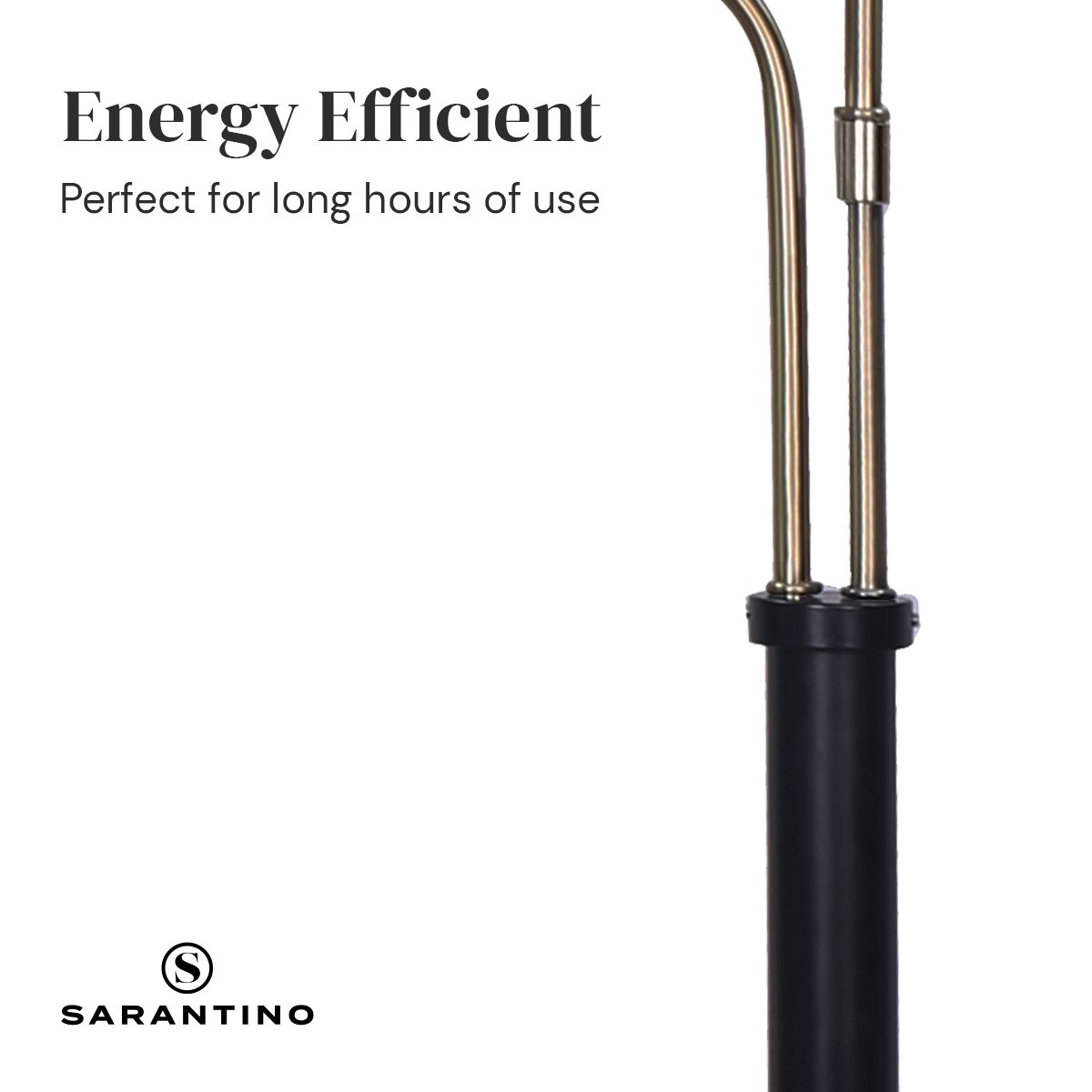 Sarantino LED Table Lamp with 2 Adjustable Lights, Brushed Gold, 39 x 51cm - SuperSaverAU - view 2