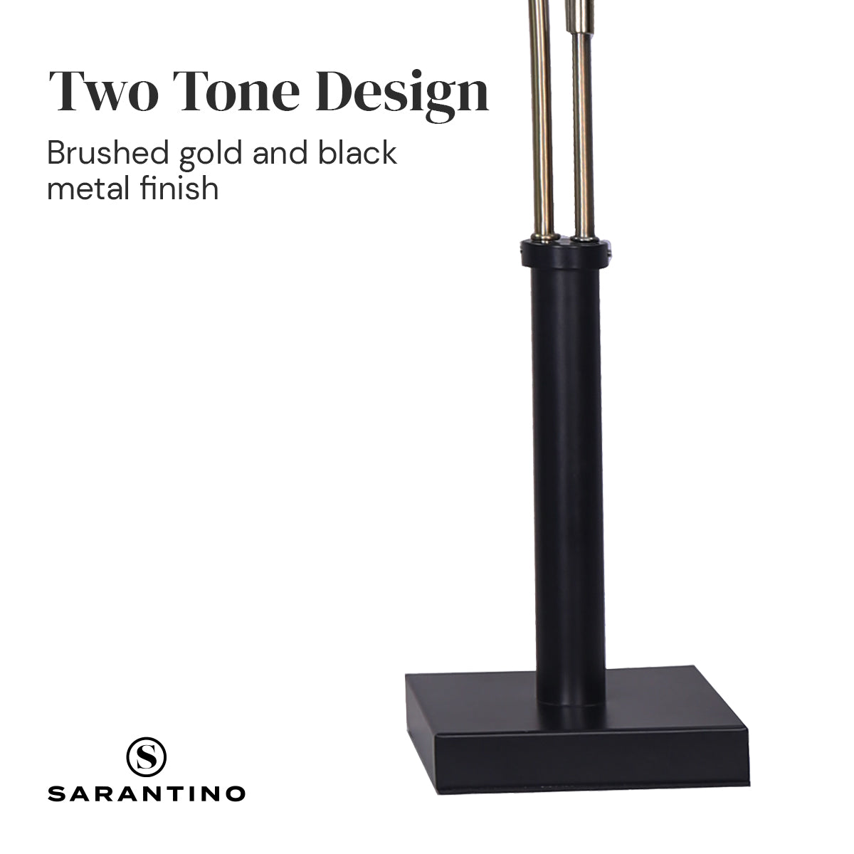 Sarantino LED Table Lamp with 2 Adjustable Lights, Brushed Gold, 39 x 51cm - SuperSaverAU - view 3