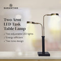 Sarantino LED Table Lamp with 2 Adjustable Lights, Brushed Gold, 39 x 51cm - SuperSaverAU - view 4